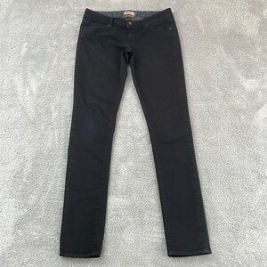 Paige Jeans Women's 29 Blue Heights Low Rise Peg Soft Stretch Denim Black